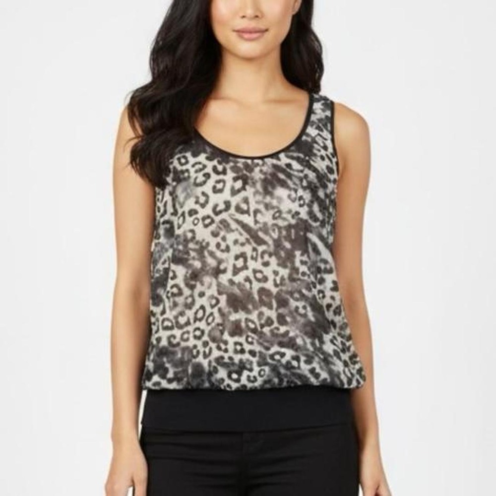 vintage y2k sheer animal print tank top guess marciano blouse racer back grail